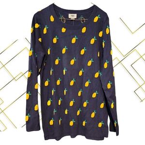 Old Navy Lemon Pattern Long Sleeve Tee - Navy
